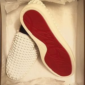 Christian Louboutin Boat Shoes With Studs White